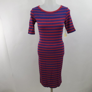 Lularoe Julia Dress XXS Fitted T‎ Shirt Sheath Knee